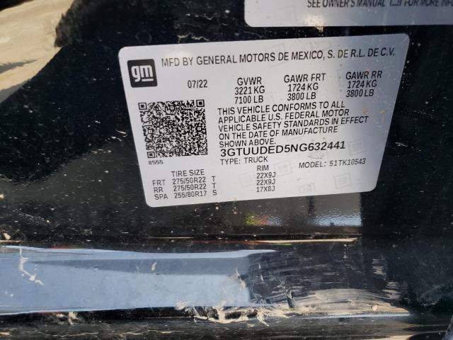 3GTUUDED5NG632441 GMC Sierra K1500 Slt
