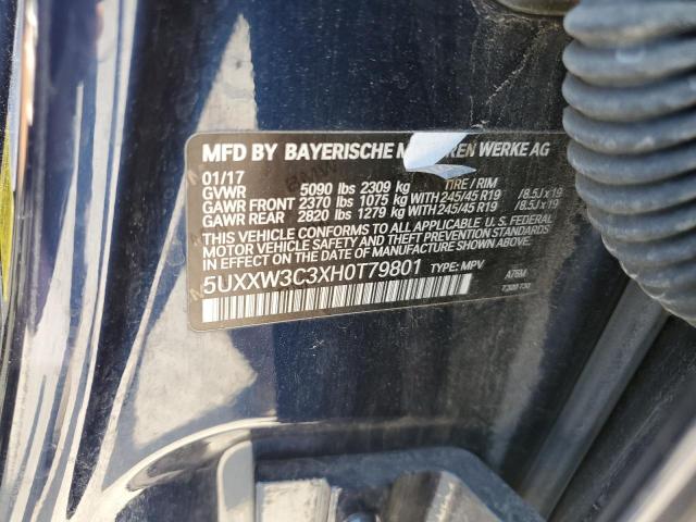5UXXW3C3XH0T79801 BMW X4 Xdrive28i