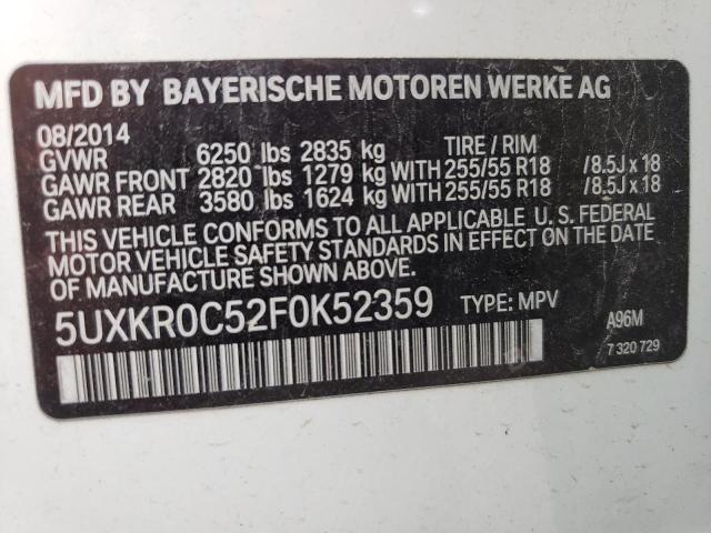 5UXKR0C52F0K52359 BMW X5 Xdrive35i