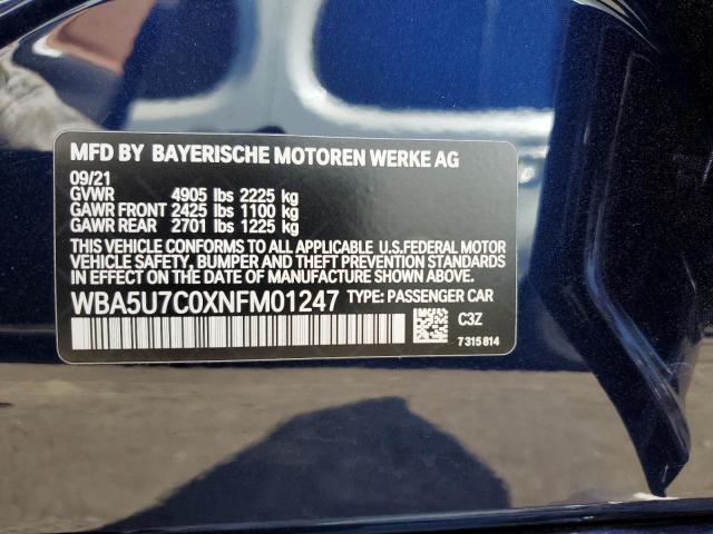 WBA5U7C0XNFM01247 BMW M340I