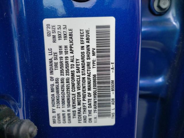 7FARW1H90LE008656 Honda Cr-v Touring