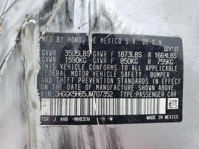 3HGGK5H65JM707352 Honda Fit Sport