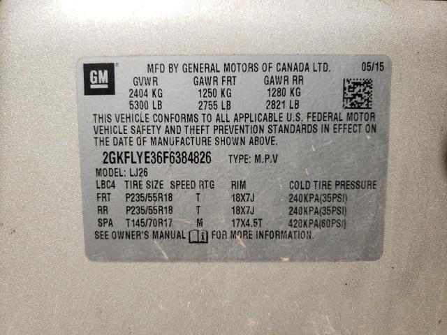 2GKFLYE36F6384826 GMC Terrain Slt