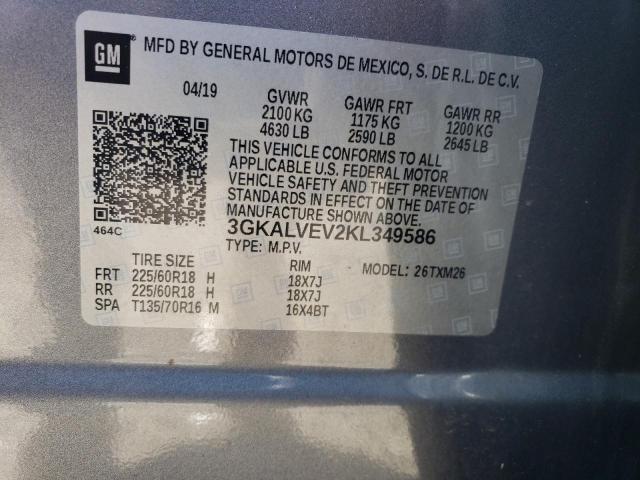 3GKALVEV2KL349586 GMC Terrain Slt