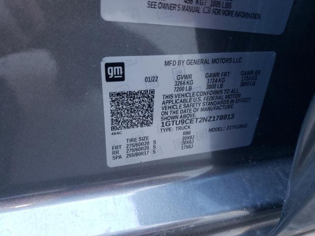 1GTU9CET2NZ178913 GMC Sierra Limited K1500 Elevation