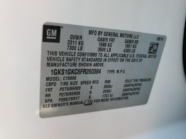 1GKS1GKC6FR260384 GMC Yukon Xl C1500 Sle