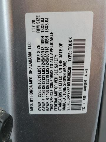 5FPYK3F10LB030238 Honda Ridgeline Sport