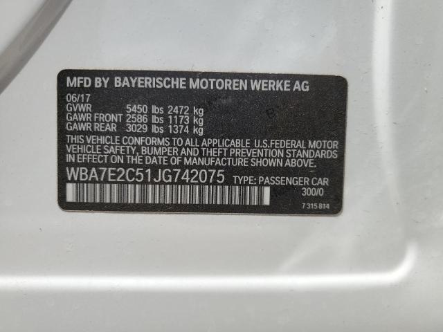 WBA7E2C51JG742075 BMW 740 I