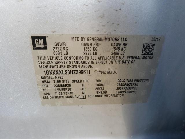 1GKKNXLS3HZ299611 GMC Acadia Denali