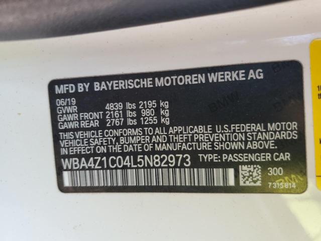 WBA4Z1C04L5N82973 BMW 430I
