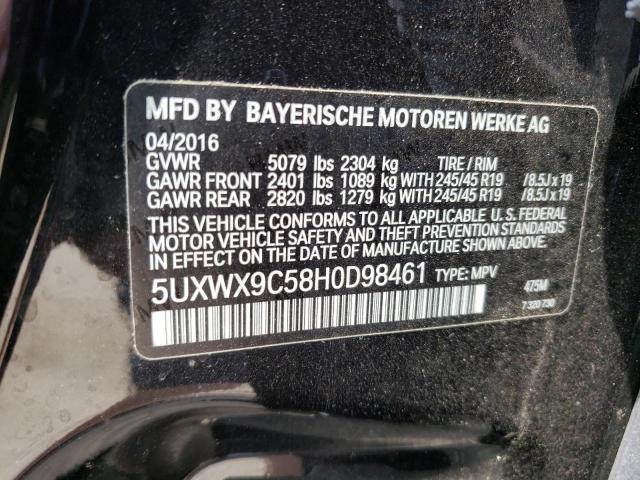 5UXWX9C58H0D98461 BMW X3 Xdrive28i