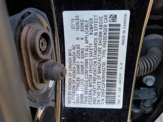 2HGFC2F80KH582790 Honda Civic Sport