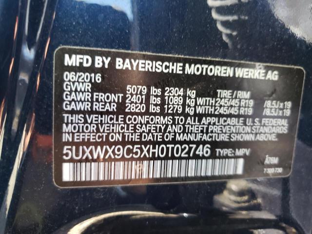 5UXWX9C5XH0T02746 BMW X3 Xdrive28i