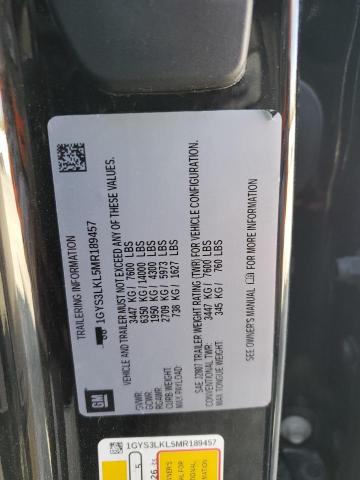 1GYS3LKL5MR189457 Cadillac Escalade Esv Premium Luxury
