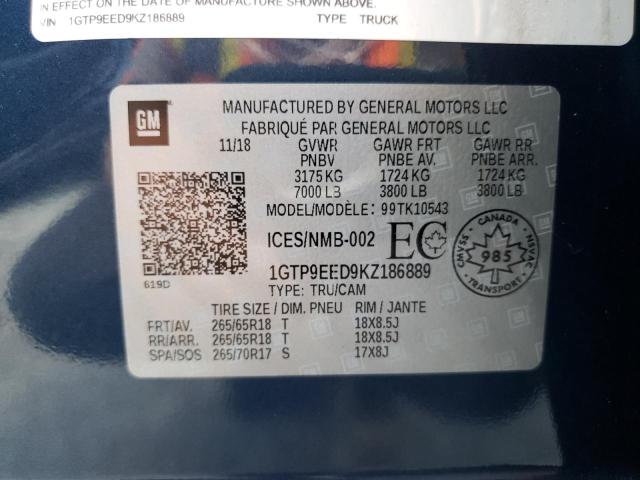 1GTP9EED9KZ186889 GMC Sierra K1500 At4