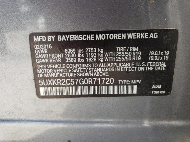 5UXKR2C57G0R71720 BMW X5 Sdrive35i