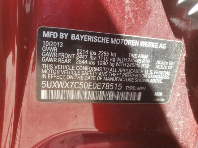 5UXWX7C50E0E78515 BMW X3 Xdrive35i