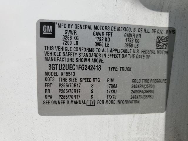 3GTU2UEC1FG242418 GMC Sierra K1500 Sle