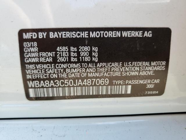 WBA8A3C50JA487069 BMW 320 XI