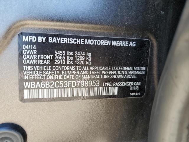 WBA6B2C53FD798953 BMW 650 I Gran Coupe
