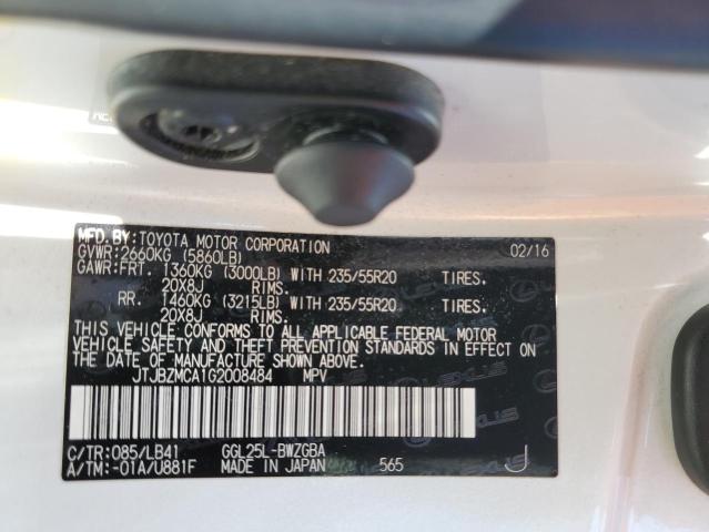 JTJBZMCA1G2008484 Lexus RX 350