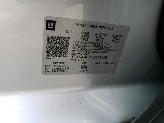 1GYS4JKJ0JR179379 Cadillac Escalade Esv Premium Luxury