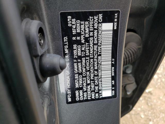 SHHFK7H60KU214298 Honda CIVIC EX