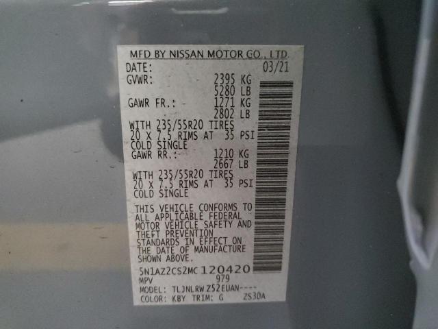 5N1AZ2CS2MC120420 Nissan MURANO SL
