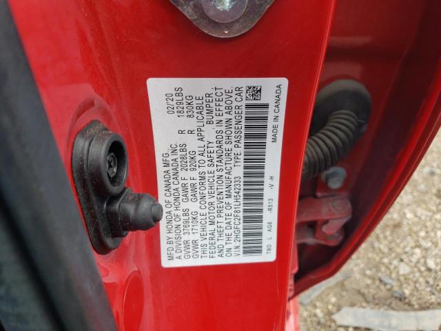 2HGFC2F81LH542333 Honda Civic Sport
