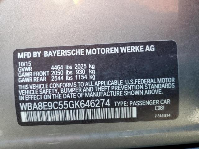 WBA8E9C55GK646274 BMW 328 I Sulev