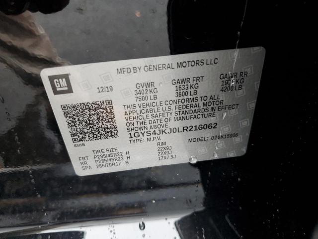 1GYS4JKJ0LR216062 Cadillac Escalade Esv Premium Luxury