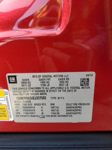 1GKKRRKD0EJ337583 GMC Acadia Slt-1