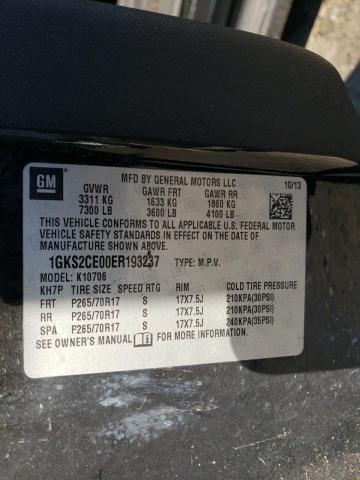 1GKS2CE00ER193237 GMC YUKON SLT