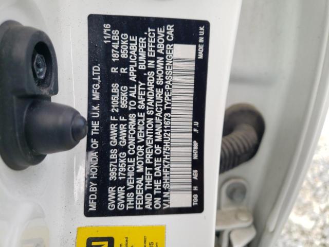 SHHFK7H75HU211673 Honda CIVIC EXL