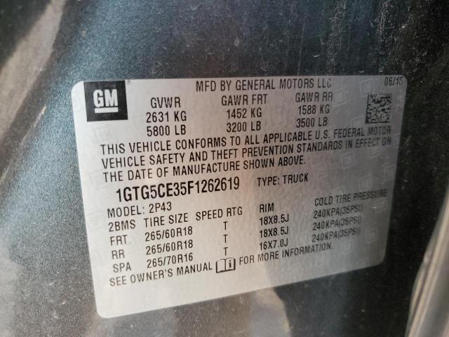 1GTG5CE35F1262619 GMC CANYON SLT
