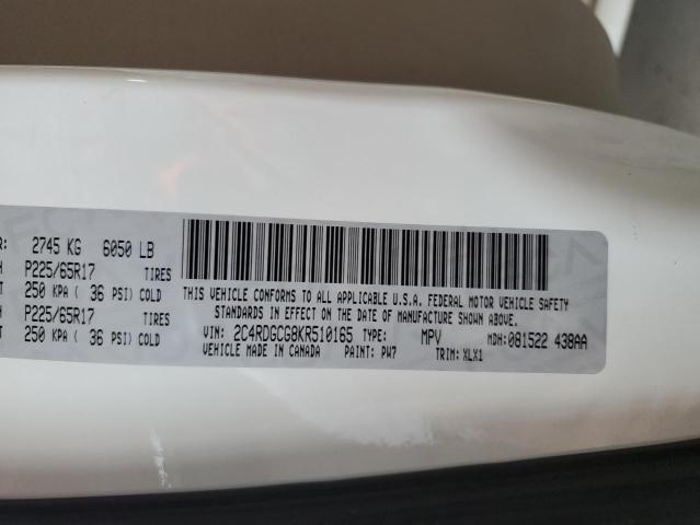 2C4RDGCG8KR510165 Dodge Grand Caravan Sxt
