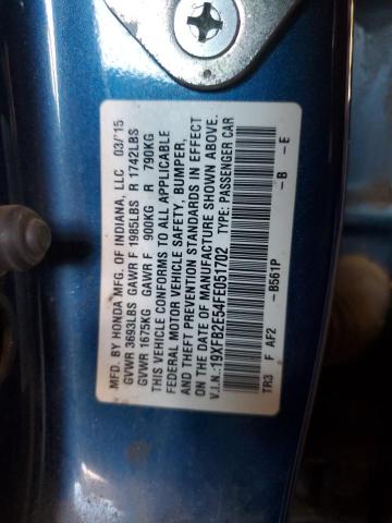 19XFB2E54FE051702 Honda Civic Lx