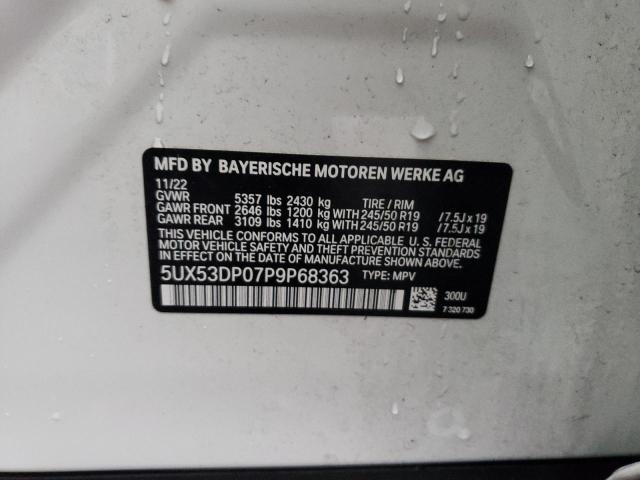5UX53DP07P9P68363 BMW X3 Xdrive30i
