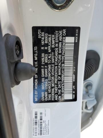 SHHFK7H99MU411239 Honda Civic Sport Touring