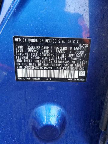 3HGGK5H9XLM715279 Honda Fit Exl