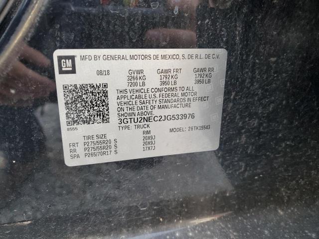 3GTU2NEC2JG533976 GMC Sierra K1500 Slt