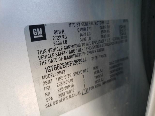 1GTG6CE39F1262944 GMC CANYON SLT