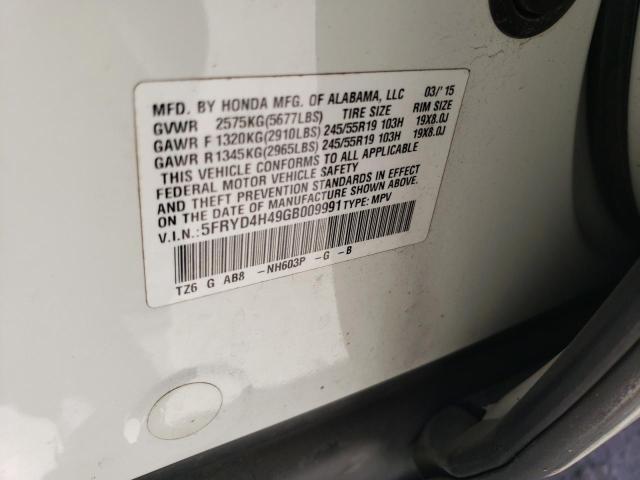 5FRYD4H49GB009991 Acura Mdx Technology