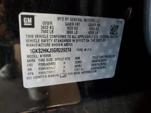 1GKS2HKJ5GR229274 GMC YUKON XL DENALI