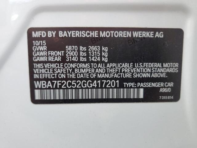 WBA7F2C52GG417201 BMW 750 Xi
