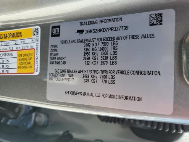 1GKS2BKD7PR127739 GMC YUKON SLT