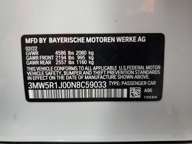 3MW5R1J00N8C59033 BMW 330I
