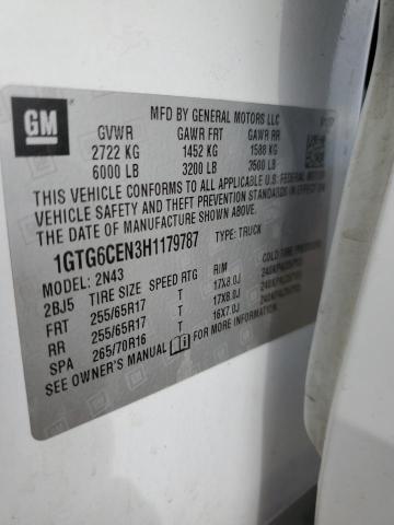 1GTG6CEN3H1179787 GMC CANYON SLE