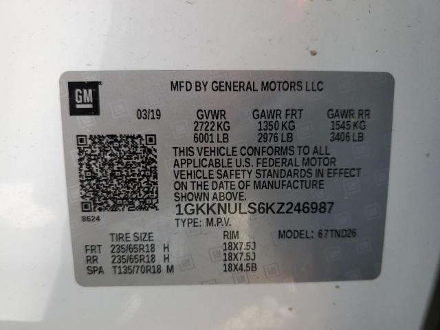 1GKKNULS6KZ246987 GMC Acadia Slt-1