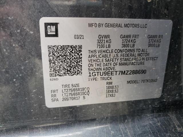 1GTU9EET7MZ288690 GMC Sierra K1500 At4